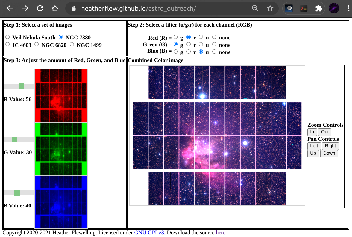 a screenshot of the megacam colorizer program